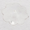 Transparent Acrylic Pendant, Flower 12x4mm Hole:1mm, Sold by Bag