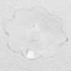 Transparent Acrylic Pendant, Flower 12x4mm Hole:1mm, Sold by Bag