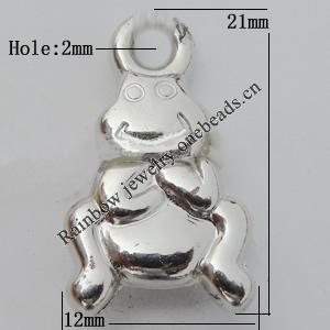 Jewelry findings, CCB plastic Pendant, Frog 12x21mm, Hole:2mm sold By Bag