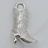 Jewelry findings, CCB plastic Pendant, Boot 12x19mm, Hole:2mm sold By Bag
