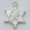 Jewelry findings, CCB plastic Pendant, Star 18x24mm, Hole:1mm sold By Bag