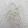 Transparent Acrylic Pendant, Chirldren 26x38mm Hole:2mm, Sold by Bag