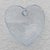 Transparent Acrylic Pendant, Heart 20x20mm Hole:2mm, Sold by Bag