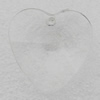 Transparent Acrylic Pendant, Heart 28x28mm Hole:2mm, Sold by Bag