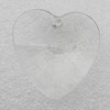 Transparent Acrylic Pendant, Heart 31x31mm Hole:2mm, Sold by Bag