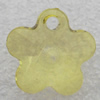 Transparent Acrylic Pendant, Flower 16x16mm Hole:2mm, Sold by Bag