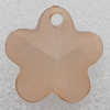 Transparent Acrylic Pendant, Flower 18x18mm Hole:2mm, Sold by Bag