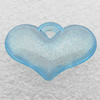 Transparent Acrylic Pendant, Heart 20x14mm Hole:2mm, Sold by Bag