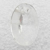 Transparent Acrylic Pendant, Flat Faceted Oval 10x15mm Hole:2mm, Sold by Bag