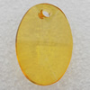 Transparent Acrylic Pendant, Flat Faceted Oval 15x21mm Hole:2mm, Sold by Bag