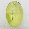 Transparent Acrylic Pendant, Flat Faceted Oval 19x27mm Hole:2mm, Sold by Bag