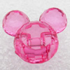 Transparent Acrylic Pendant, Animal Head 16x14mm Hole:2mm, Sold by Bag