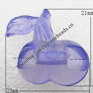 Transparent Acrylic Pendant, 23x21mm Hole:3mm, Sold by Bag