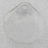 Transparent Acrylic Pendant, Sector 18x19mm Hole:2mm, Sold by Bag