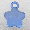 Transparent Acrylic Pendant, Flower 14x18mm Hole:2.5mm, Sold by Bag