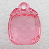 Transparent Acrylic Pendant, Fruit 20x26mm Hole:3mm, Sold by Bag