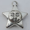 Jewelry findings, CCB plastic Pendant, Star 24x28mm, Hole:3mm Sold by Bag