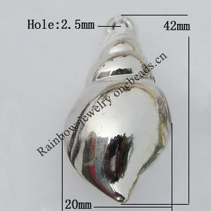 Jewelry findings, CCB plastic Pendant, 20x42x17mm, Hole:2.5mm Sold by Bag