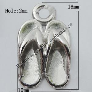 Jewelry findings, CCB plastic Pendant, Shoes 10x16mm, Hole:2mm Sold by Bag