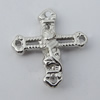 Jewelry findings, CCB plastic Pendant, Cross 18x19mm, Hole:1mm Sold by Bag