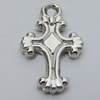 Jewelry findings, CCB plastic Pendant, Cross 11x17mm, Hole:2mm Sold by Bag