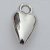 Jewelry findings, CCB plastic Pendant, Heart 7x13mm, Hole:2mm Sold by Bag