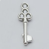 Jewelry findings, CCB plastic Pendant, Key 7x22mm, Hole:2mm Sold by Bag