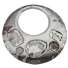 Iron Jewelry finding Pendant Lead-free, Flat Donut 56mm, Sold by Bag