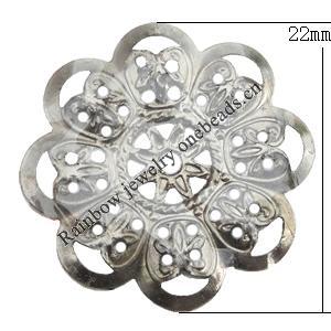 Iron Connectors/links Pb-free, Flower 22x1mm, Sold by Bag