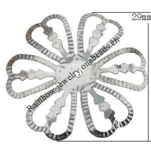 Iron Jewelry finding Pendant Lead-free, Flower 29x2mm Hole:1.5mm, Sold by Bag