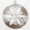 Iron Jewelry finding Pendant Lead-free, Round 19x0.2mm Hole:1mm, Sold by Bag