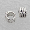 Bead Lead-free Zinc Alloy Jewelry Findings, 5x3mm, Hole:2.5mm Sold by Bag