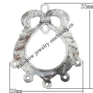 Iron Connectors/links Pb-free, 28x33mm Hole:3.5x2mm, Sold by Bag