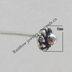 Bead Lead-free Zinc Alloy Jewelry Findings, 53x4mm, Sold by Bag
