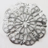 Iron Jewelry finding Pendant Lead-free, Flower 40x1mm Hole:3mm, Sold by Bag