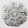 Iron Jewelry finding Pendant Lead-free, Flower 40x1mm Hole:3mm, Sold by Bag