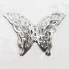 Iron Jewelry finding Pendant Lead-free, Butterfly 28x41x2mm, Sold by Bag