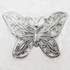 Iron Jewelry finding Pendant Lead-free, Butterfly 31x45x2mm, Sold by Bag