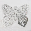 Iron Jewelry finding Pendant Lead-free, Butterfly 49x61x0.2mm Hole:3mm, Sold by Bag