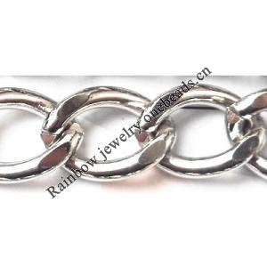Iron Jewelry Chain, Lead-free Link's size 15.2x10.2mm, Sold by Group