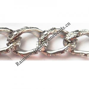 Iron Jewelry Chain, Lead-free Link's size 13.7x9.4mm, Sold by Group