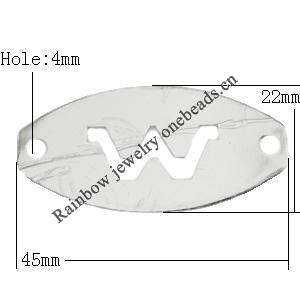 Iron Connectors/links Pb-free, 22x45mm Hole:4mm, Sold by Bag