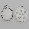 Connector Lead-free Zinc Alloy Jewelry Findings, O:26x19.5mm I:16x14mm, Hole:1.5mm Sold by Bag