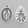 Pendant Lead-free Zinc Alloy Jewelry Findings, 21x13mm, Hole:1.5mm Sold by Bag