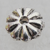 Bead Lead-free Zinc Alloy Jewelry Findings, Flat Flower 7x7mm, Hole:1mm Sold by Bag