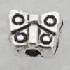 Bead Lead-free Zinc Alloy Jewelry Findings, Butterfly 4x5mm, Hole:1mm Sold by Bag