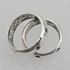 Bead Lead-free Zinc Alloy Jewelry Findings, Donut O:23mm I:19mm, Hole:2mm Sold by Bag