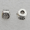 Bead Lead-free Zinc Alloy Jewelry Findings, 4.5x5.5mm, Hole:1.5mm Sold by Bag