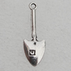 Pendant Lead-free Zinc Alloy Jewelry Findings, 30x10mm, Hole:2mm Sold by Bag