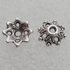 Bead Caps Lead-free Zinc Alloy Jewelry Findings, 9mm, Hole:2mm Sold by Bag